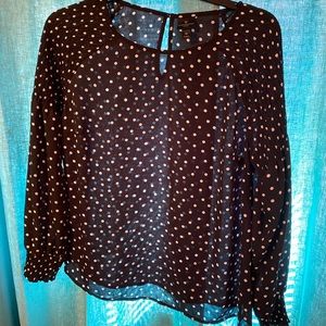 Black and White Polka Dot Blouse